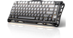 GravaStar Mercury K1 75% Wireless Mechanical Gaming Keyboard, Aluminum Alloy, Gasket Compact Custom Keyboard Hot-Swap Socket, Linear Switches, RGB Backlit - Gradient Black