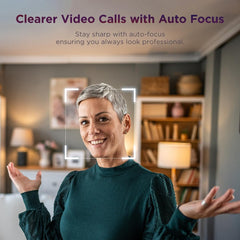 FHD Webcam, 1080p Resolution, 30 fps, Dual Noise-Cancelling Microphones, AI Noise Cancellation and Enhanced Image Quality, Physical Privacy Shutter, Microsoft Terms Certified, Black