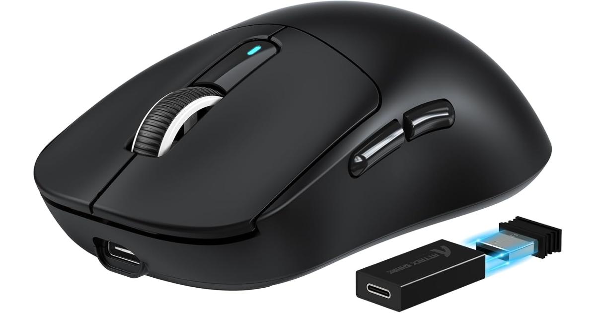 ATTACK SHARK X3PRO 4K/8K Lightweight Wireless Gaming Mouse with Tri-Mode(Wired/2.4GHz/BT),PAW3395 Optical Sensor,26K DPI,Kailh GM8.0 Switch,Long Battery,7 Buttons for PC/Laptop/Win/Mac(Black)