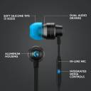 Logitech G333 Gaming Earphones – Dual Dynamic Drivers, In‑Line Mic & Controls, 3.5mm + USB‑C Adapter, Multi‑Platform Compatibility, White