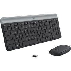Logitech MK470 Slim Wireless Combo Keyboard & Mouse 2in1 (2.4GHz), Ultra Thin Design & Compact Keyboard , 1000 DPI Mouse - For Windows (عربي) | MK470 Wireless Keyboard & Mouse |