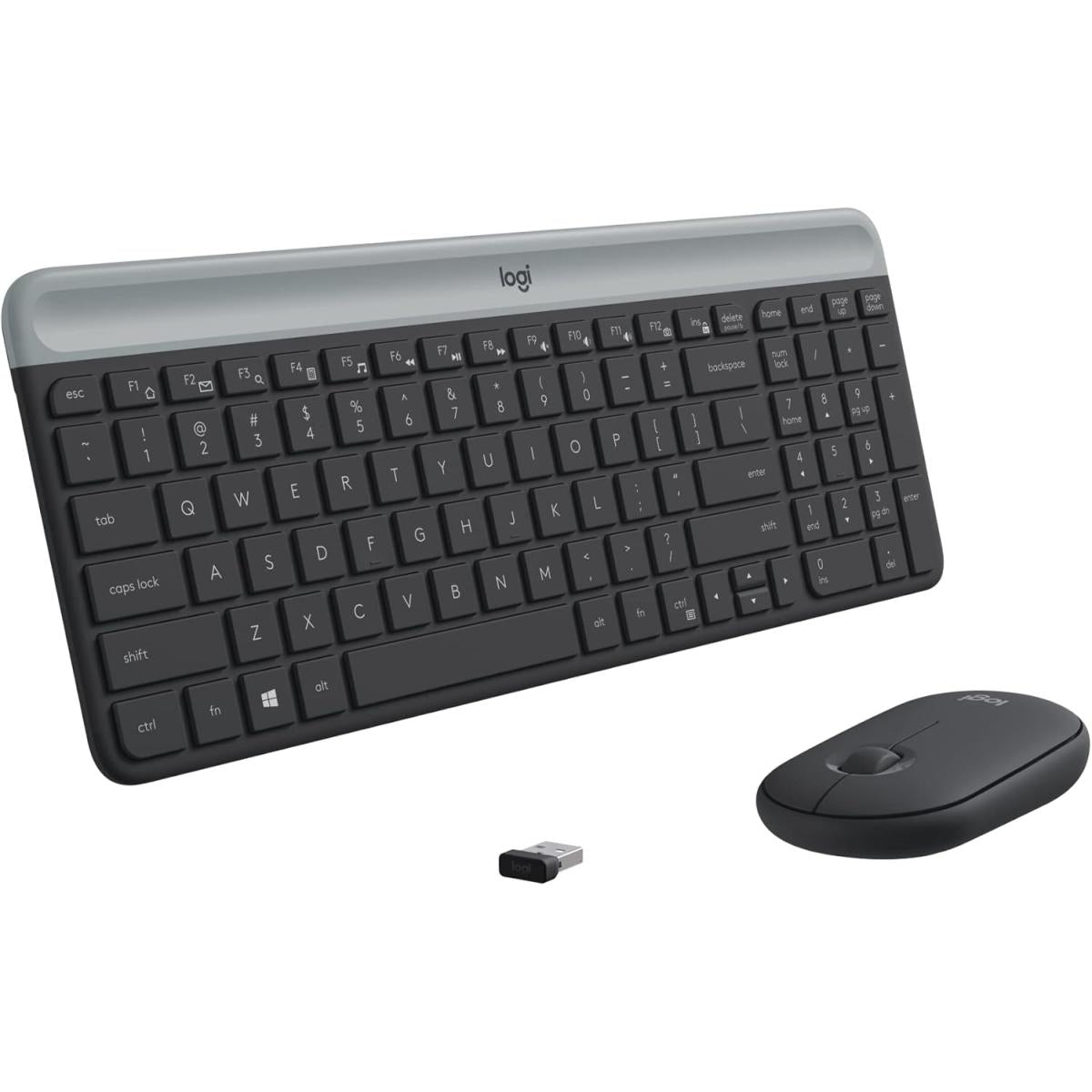 Logitech MK470 Slim Wireless Combo Keyboard & Mouse 2in1 (2.4GHz), Ultra Thin Design & Compact Keyboard , 1000 DPI Mouse - For Windows (عربي) | MK470 Wireless Keyboard & Mouse | - CompuMe