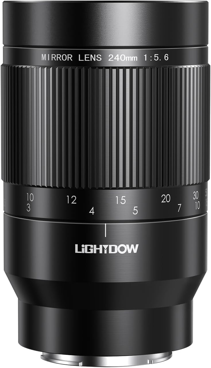 F 240mm F5.6 Reflex Lens - MF for Nikon D850/D750/D500/D7500/D610/D5600/D7200/D7000/D3500/D3400/D3300/D3200/D3100/D5/D6/D810//D7100/D5300/D5100/D800 - Manual Focus DSLR Cameras Lens(F-Mount)