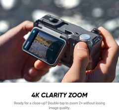 Ace Pro 2 Flash Print Bundle - 8K Waterproof Action Camera Co-Engineered with Leica, 1/1.3" Sensor, Dual AI Chip, Leading Low Light, Xplorer Grip Pro Kit for Street Photography