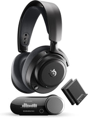SteelSeries Arctis Nova Pro Omni - Hi-Res Wireless Gaming Headset, 96kHz/24bit, ANC, ClearCast Pro Mic, AI Noise Rejection, Mobile App, Mix 2.4GHz + BT, OmniPlay PC+PlayStation+Xbox - Graphite