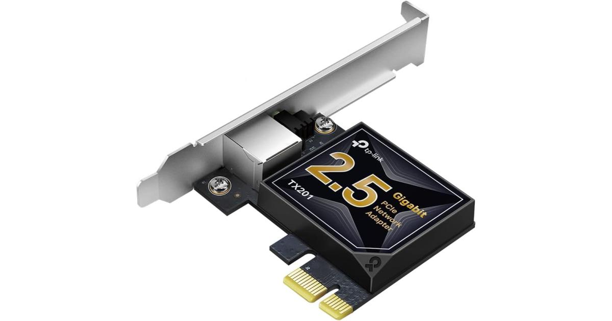 TP-Link 2.5GB PCIe Network Card (TX201) – PCIe to 2.5 Gigabit Ethernet Network Adapter, Supports Windows 11/10/8.1/8/7, Win Server 2022/2019/2016, Linux