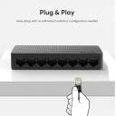 Tenda SG108M Switch, 8x Ethernet Ports, IEEE802.3 u/x /ab Network Standards, 16Gbps Switch Capacity, 11.9Mpps Forwarding Rate, Plug-and-Play, Black | SG108M