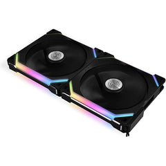 Lian Li UNI Fan SL140 Kit 2 Packs Black W/ Controller (ARGB 140mm LED PWM Daisy-Chain) | UNI FAN SL140 | - CompuMe
