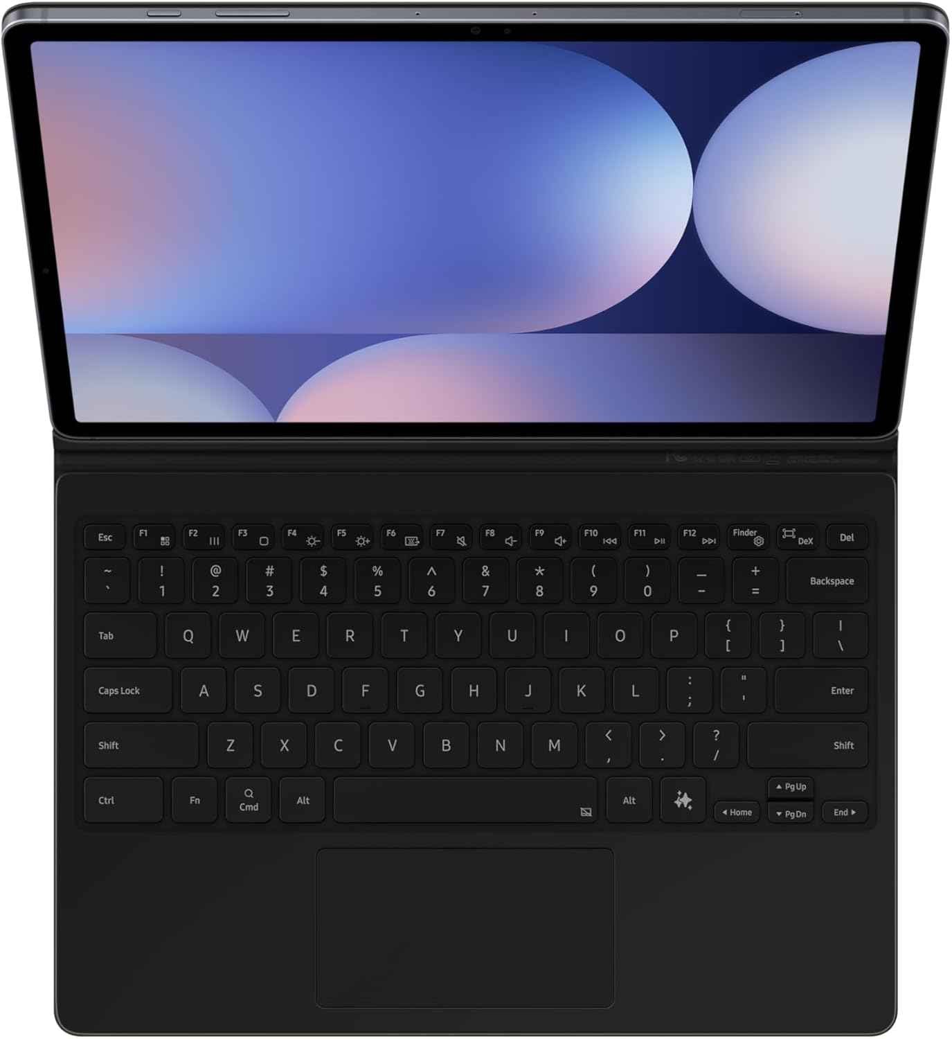 Galaxy Tab Book Cover Keyboard Ai Key for Galaxy Tab S10 Ultra & S9 Ultra, Detachable Platform, PC-Like Experience, Wireless Keyboard Sharing, International Version, Black