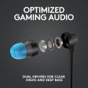 Logitech G333 Gaming Earphones – Dual Dynamic Drivers, In‑Line Mic & Controls, 3.5mm + USB‑C Adapter, Multi‑Platform Compatibility, Black