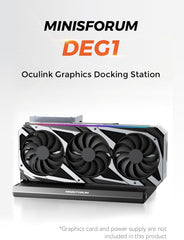 DEG1 External GPU Dock Station, Mini eGPU Enclosure for RTX 4090, AMD RX 7900 XTX, Support ATX/SFX Standard Power Supplies, Oculink Interface Graphics Dock Station