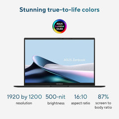 ASUS Zenbook 14 AI PC OLED Touchscreen Laptop, Intel Ultra 9 285H, 32GB DDR5, 2TB SSD, 14" FHD+, 16-Core (> i9-13900H), Backlit, 2x Thunderbolt 4, Wi-Fi 7, 18-Hr Battery, IR Webcam, Win 11 Pro, UX3405