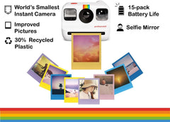 Go Generation 2 Instant Film mini Camera (White) Bundled with Polaroid GO Color Film Double Pack, Hard Carrying Case