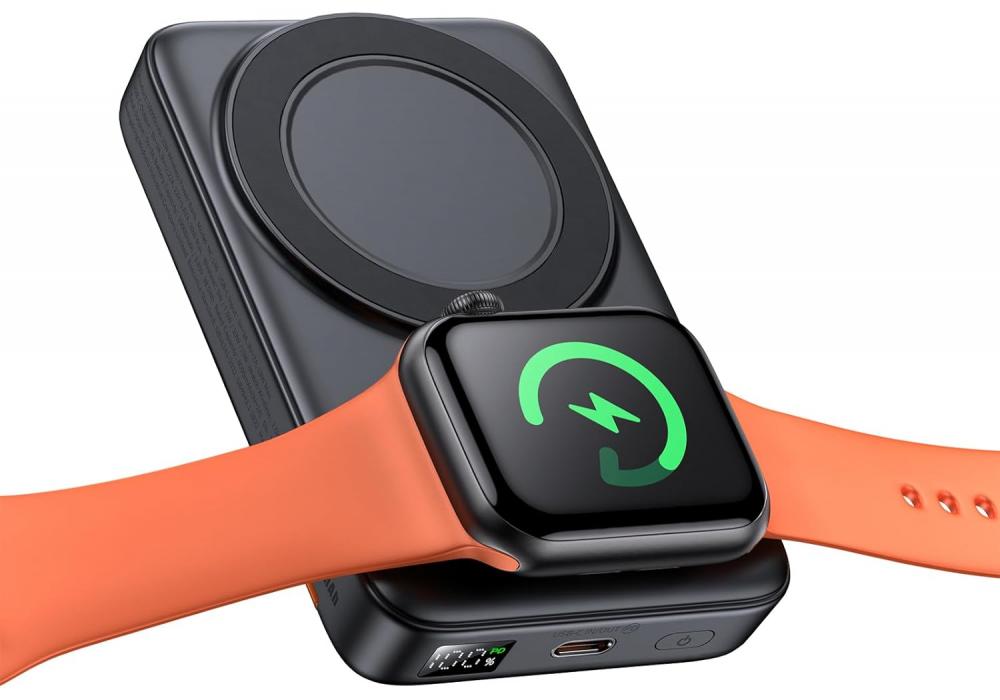 Mcdodo MC-1461 2 in 1 10000mAh 20W Magnetic Wireless Power Bank With Stand For iPhone And Apple Watch - 18 Months Warranty