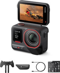 Ace Pro 2 Single Battery Bundle - 8K Waterproof Action Camera Co-Engineered with Leica, 1/1.3" Sensor, Dual AI Chip, Leading Low Light, Superior Audio, Flip Screen & AI Editing for Vlogs
