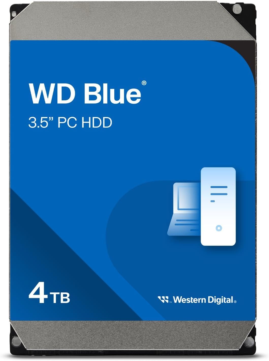 4TB WD Blue PC Internal Hard Drive HDD - 5400 RPM, SATA 6 Gb/s, 256 MB Cache, 3.5" - WD40EZAZ