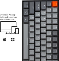 K4 96% Layout 100 Keys Wireless Bluetooth 5.1/Wired USB Mechanical Gaming Keyboard with Keychron Super Brown Switch White LED Backlight N-Key Rollover for Mac Windows PC-Version 2