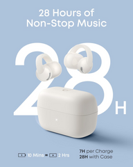 Soundcore C50i Comfortable Clip on Earbuds - White