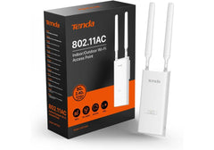 Tenda OAP1200 – 802.11ac Wave2 Indoor/Outdoor Access Point, Dual‑Band 1167Mbps, MU‑MIMO, IP65 Waterproof, 200m Coverage, 256 Clients, PoE 802.3af/Passive