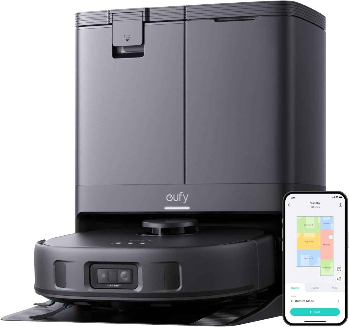 Anker Eufy Robot X10 Pro Omni, Vacuum and Mop Combo, Self - Emptying, robot vacuum