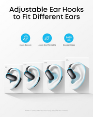 Soundcore AeroFit 2 AI Assistant Open-Ear Wireless Earbuds — Black