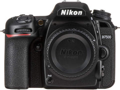 Nikon D7500 DSLR Camera (Body Only) (1581) + 64GB Memory Card + Case + Corel Photo Software + 2 x EN-EL 15 Battery + Card Reader + LED Light + HDMI Cable + Cleaning Set + Flex Tripod + More