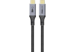 Promate PowerBolt5-80G USB4 Cable 80Gbps Data Transfer, 240W Power Delivery, 8K Ultra HD Display Support, USB-C to USB-C 1.2M Cable, Compatible with Thunderbolt 5, Durable Build Black