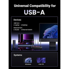 UGREEN USB 3.0 to 2.5G Ethernet Adapter – Aluminum RJ45 LAN Network Dongle