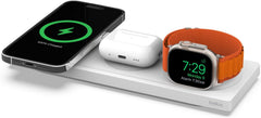 BoostCharge Pro 15W 3-In-1 Wireless MagSafe Charging Pad - White