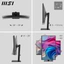 MSI Modern MD272UPHG 27" UHD Pro Office Monitor - 3840 x 2160 IPS Panel, 60Hz, Eye-Caring Screen, VESA Mallable, 4-Way Adjustable - HDMI 2.0b, DisplayPort 1.4a, Type-C, USB-B, USB-A - 2 Years Warranty