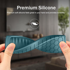 Silicone Case for Fire TV Stick 4K Max (2nd Gen)/Toshiba/Insignia/Pioneer/2-Series/4-Series/Omni Fire TV Remote - Anti Slip Shockproof Cover for Alexa Voice Remote Enhanced, Dark Cyan