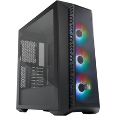 Cooler Master MasterBox 520 Mesh ARGB Mid Tower Tempered Glass Gaming Case w/ 3x CF120 ARGB Pre-installed Fans | MB520-KGNN-S00 | - CompuMe