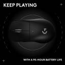 Logitech PRO X SUPERLIGHT 2 DEX – 60g Asymmetrical Wireless Gaming Mouse, HERO 2 Sensor (44,000 DPI), LIGHTSPEED 8kHz Polling, LIGHTFORCE Hybrid Switches, 95h Battery, USB‑C Charging, Black