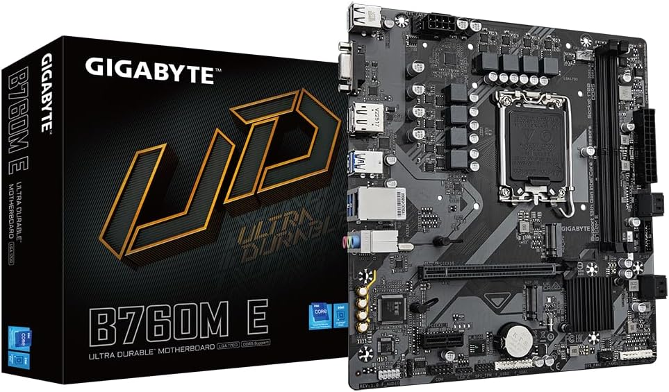 GIGABYTE B760M E Motherboard 14th Gen. Intel Core CPUs