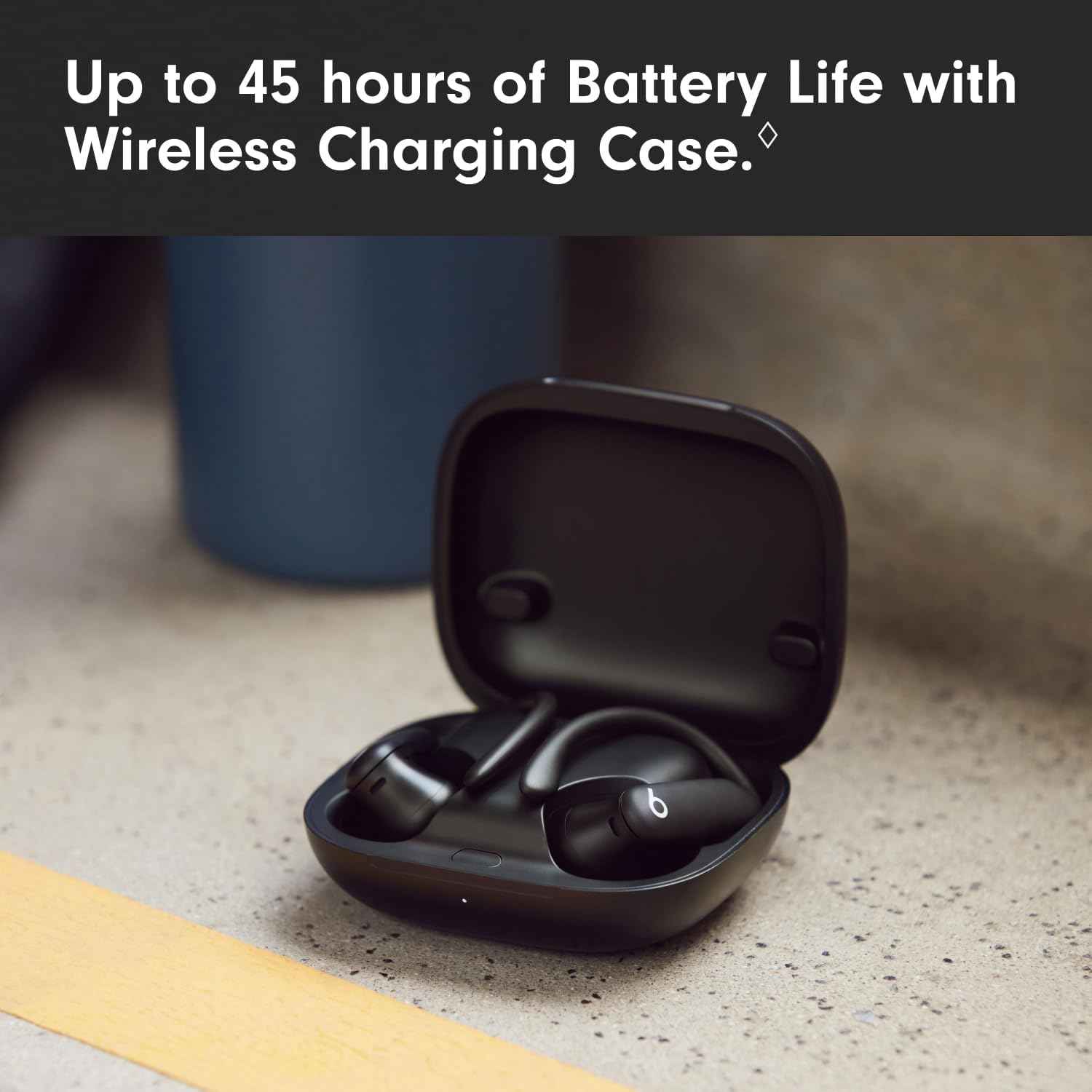 Powerbeats Pro 2 - Wireless Noise Cancelling Workout Earbuds with Secure- Fit Earhooks, Up to 45-Hour Battery with Charging Case, Sweat & Water Resistant, Heart Rate Monitoring - Jet Black