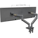 NB North Bayou G35 - Dual Monitor Arm Holder, Full Motion Gas Spring Mount, Fits 22″-32″ Monitors, 26.4 lbs Load per Arm, Ergonomic Height Adjustment Stand