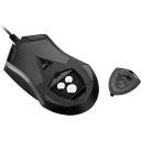 MSI Clutch GM08 Gaming Mouse, 4200 DPI, Optical Sensor, 3 Adjustable Weights, Red LED Lighting, Symmetrical Design, Black
