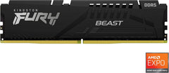 FURY Beast 128GB (2x64GB) 5600MT/s DDR5 CL36 Desktop Memory | AMD EXPO | Kit of 2 | KF556C36BBEK2-128