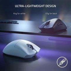 Razer DeathAdder V3 Pro HyperSpeed Wireless 63g Lightweight Focus Pro 30K Optical Sensor Switches Gen-3 - Black