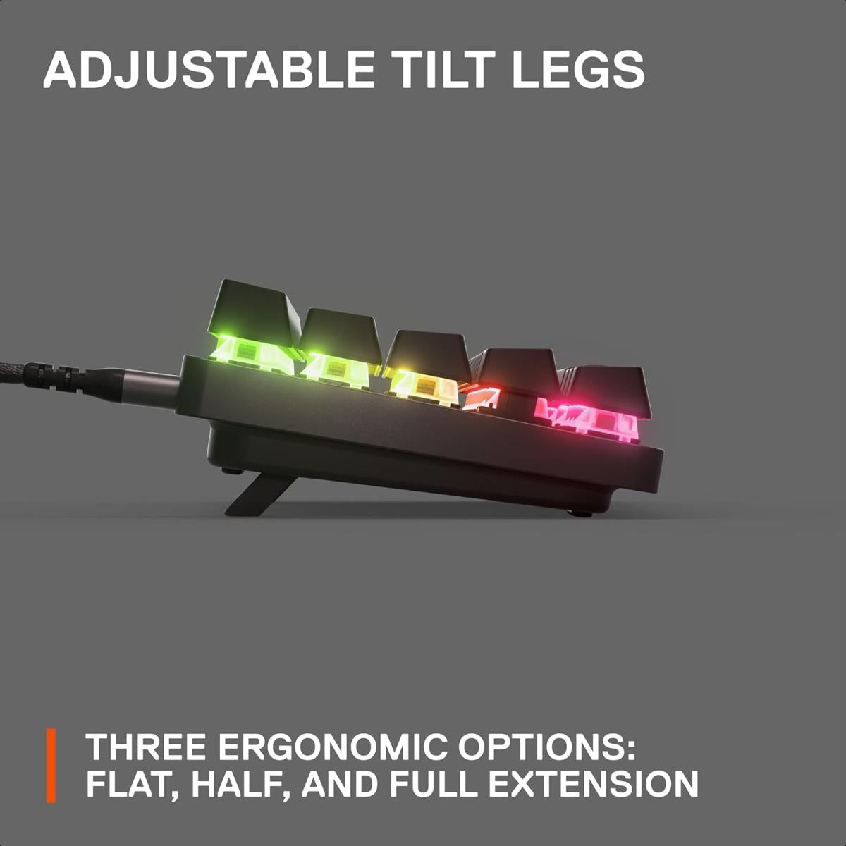 SteelSeries RGB gaming keyboard for computer setup