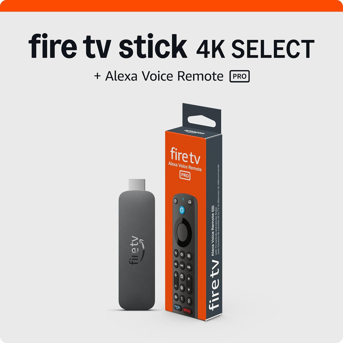 Fire TV Stick 4K Select bundle with Alexa Voice Remote Pro