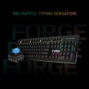 MSI Forge GK300 Blue US - Mechanical Keyboard, Blue SWITCHES, RGB, Ergonomic, Anti-GHOSTING, Angle-Adjustable - Black