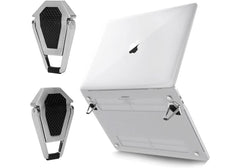 Portable Invisible Laptop Stand | Mini Aluminum Cooling Pad Lightweight Laptop Desk Stand for MacBook and Other Laptops (Silver)