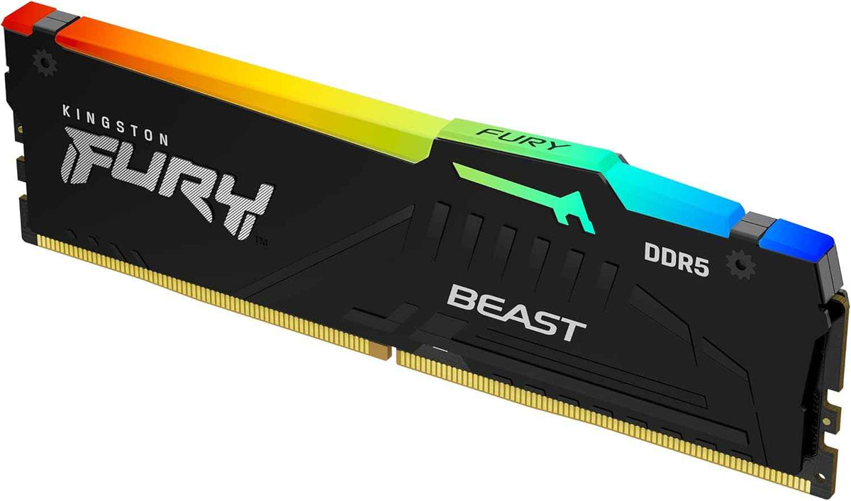 KINGSTON FURY Beast RGB 8GB 6000MT/s DDR5 CL30 Desktop Memory AMD EXPO Single Module KF560C30BBEA - 8