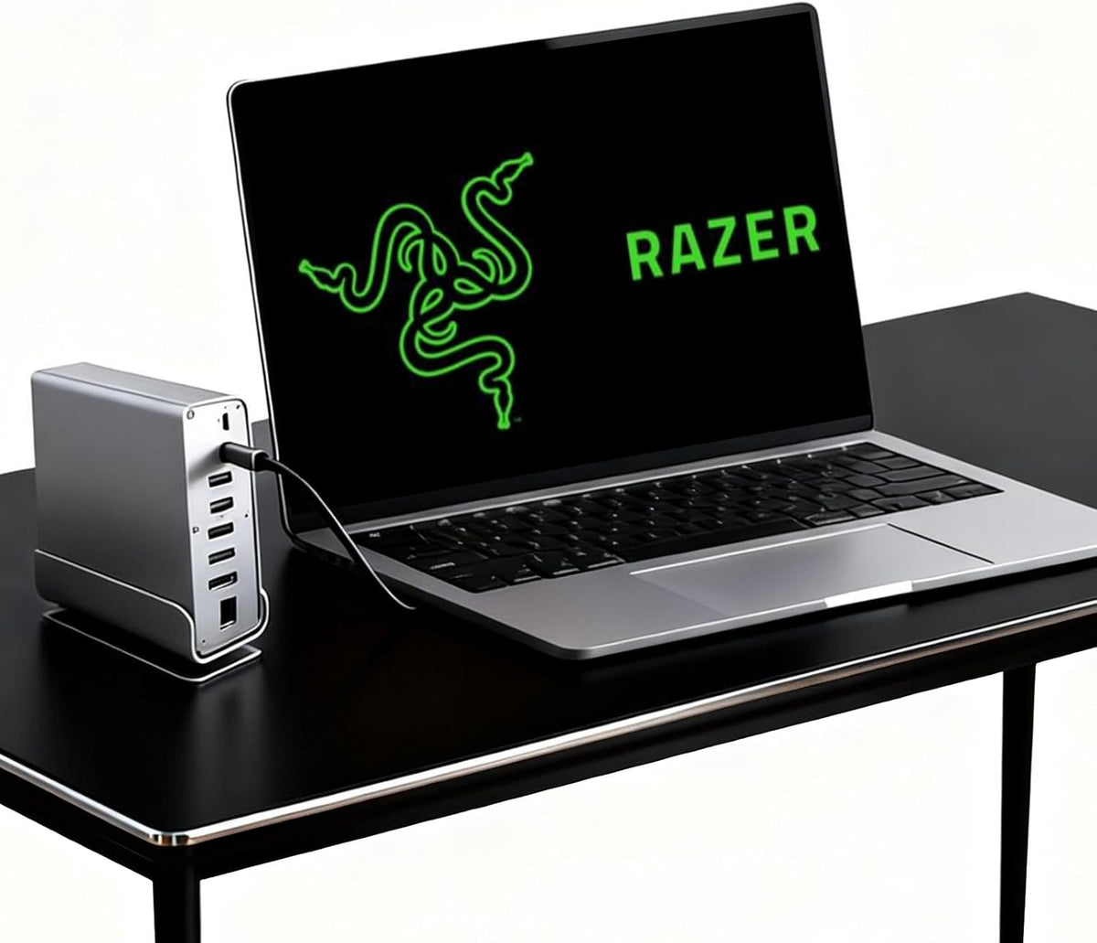 Docking Station for Razer Blade 18 17 16 15 14 Pro 17 Gaming Laptop, 15-in-1 USB C with 360 ° Rotating Base, 2 * 4K HDMI and 1*DP, 10Gbps USB Port Transfer, RJ45, Audio