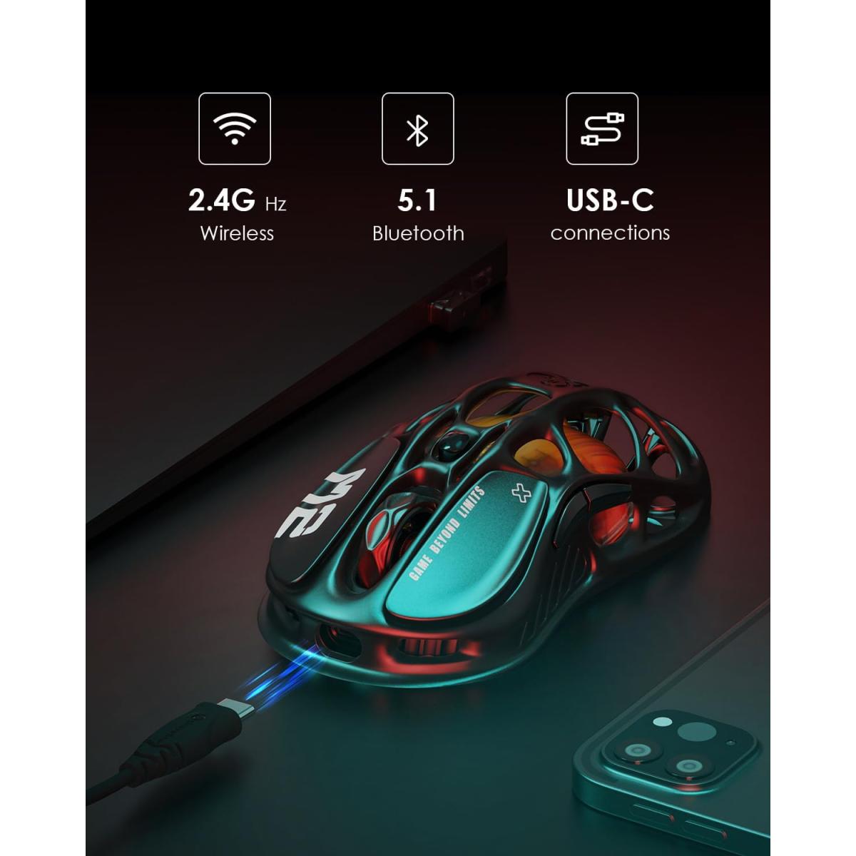 GravaStar Sensor - 79g RGB wireless gaming mouse for computer setup