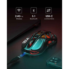GravaStar RGB wireless gaming mouse for computer setup