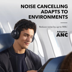 by Anker, Space One, Active Noise Cancelling Headphones, 2X Stronger Voice Reduction, 40H ANC Playtime, App Control, LDAC Hi-Res Wireless Audio, Comfortable Fit, Clear Calls, Bluetooth 5.3
