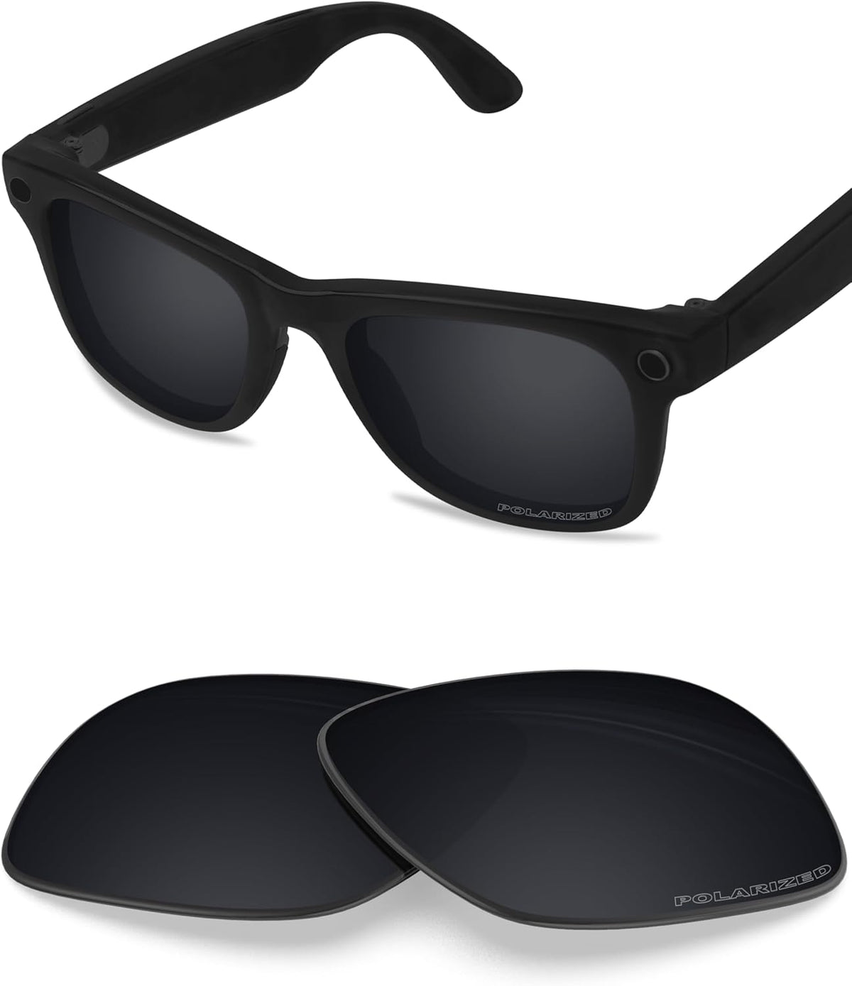 Photochromic Replacement Lenses Compatible with Ray-Ban Meta Wayfarer RW4006 | RW4012 (Gen 2) 50mm Smart Glasses