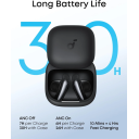 Anker Liberty Buds – Adaptive ANC, Semi‑In‑Ear Comfort with Secure Fins, Spatial Audio, AI Translation, 4‑Mic Clear Calls, 30H Battery Life, White - 18 Month Warranty